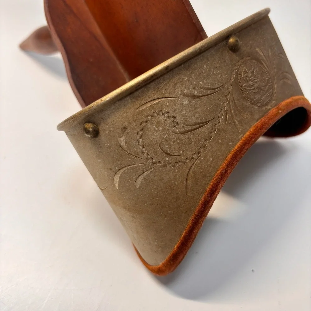Antique Stereoscope‎ With Wooden Handle & Metal Hood 12
